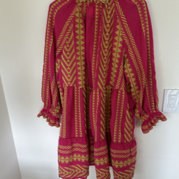 Maeve Pink and Yellow Long Sleeve Dress - Picture 6 of 9